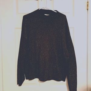 Sparkly Black Turtle Neck Sweater